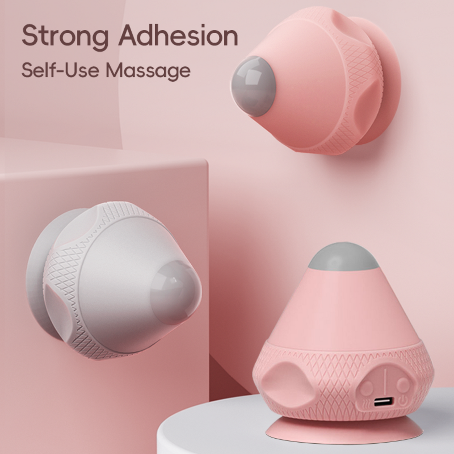 YOTTOY Heated Massage Ball w/ Suction & Dual-Speed Relief