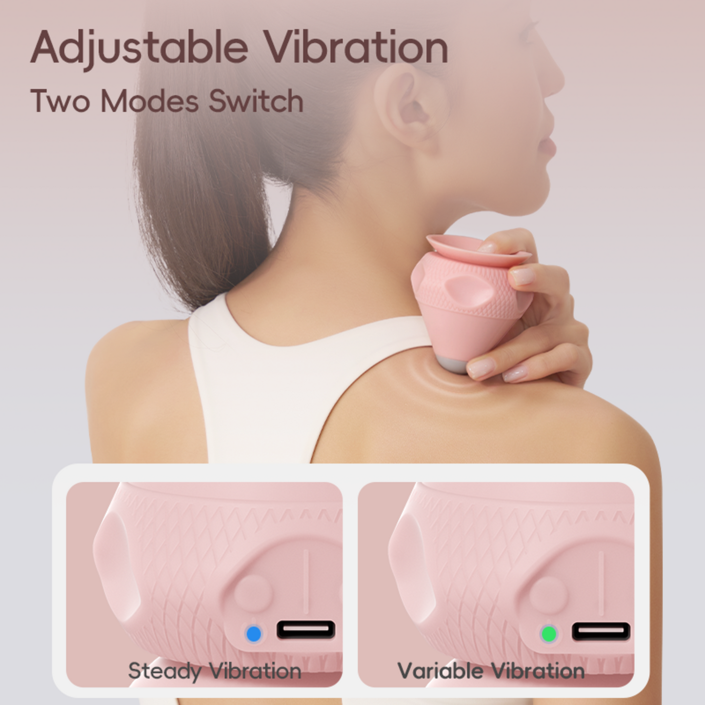 YOTTOY Heated Massage Ball w/ Suction & Dual-Speed Relief